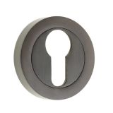 Frelan Hardware Euro Profile Escutcheons, Dark Bronze Finish