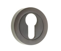 Frelan Hardware Euro Profile Escutcheons, Dark Bronze Finish