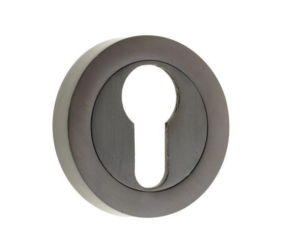 Frelan Hardware Euro Profile Escutcheons, Dark Bronze Finish