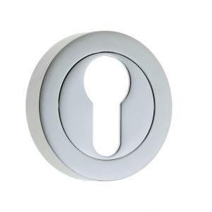 Frelan Hardware Euro Profile Escutcheon, Polished Chrome