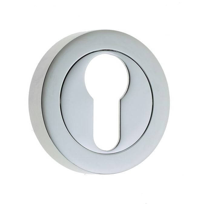 Frelan Hardware Euro Profile Escutcheon, Polished Chrome