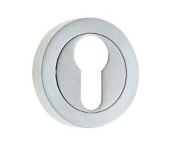 Frelan Hardware Euro Profile Escutcheon, Satin Chrome