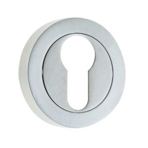 Frelan Hardware Euro Profile Escutcheon, Satin Chrome