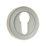 Frelan Hardware Euro Profile Escutcheon, Satin Nickel