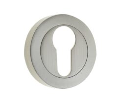 Frelan Hardware Euro Profile Escutcheon, Satin Nickel