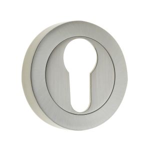 Frelan Hardware Euro Profile Escutcheon, Satin Nickel