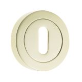 Frelan Hardware Standard Profile Escutcheon, PVD Stainless Brass