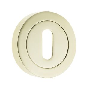 Frelan Hardware Standard Profile Escutcheon, PVD Stainless Brass