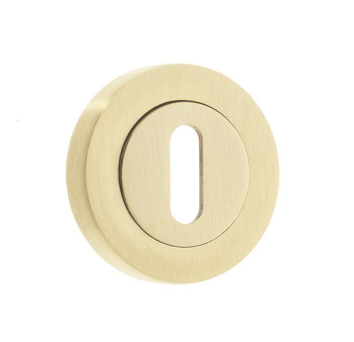Frelan Hardware Standard Profile Escutcheon, Satin Brass