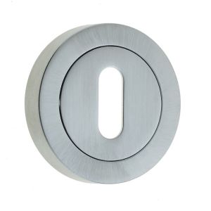 Frelan Hardware Standard Profile Escutcheon, Satin Chrome