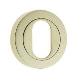 Frelan Hardware Oval Profile Escutcheon, PVD Stainless Brass