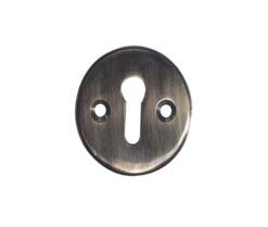 Frelan Hardware Standard Profile Escutcheon (40mm Diameter), Antique Brass