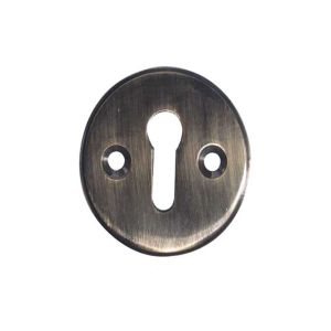 Frelan Hardware Standard Profile Escutcheon (40mm Diameter), Antique Brass