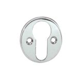 Frelan Hardware Euro Profile Escutcheon (40mm Diameter), Polished Chrome