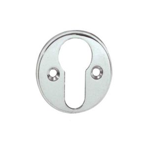 Frelan Hardware Euro Profile Escutcheon (40mm Diameter), Polished Chrome