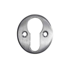 Frelan Hardware Euro Profile Escutcheon (40mm Diameter), Satin Chrome