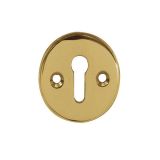 Frelan Hardware Standard Profile Escutcheon (40mm Diameter), Polished Brass