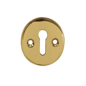 Frelan Hardware Standard Profile Escutcheon (40mm Diameter), Polished Brass
