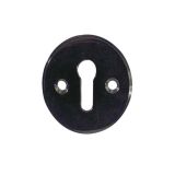 Frelan Hardware Standard Profile Escutcheon (40mm Diameter), Polished Black Nickel