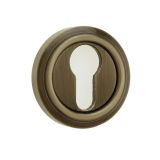 Frelan Hardware Parisian Euro Profile Escutcheon, Antique Bronze