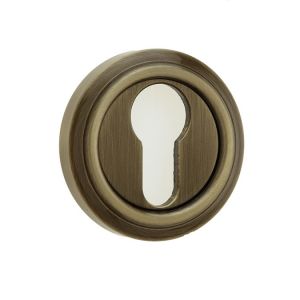 Frelan Hardware Parisian Euro Profile Escutcheon, Antique Bronze