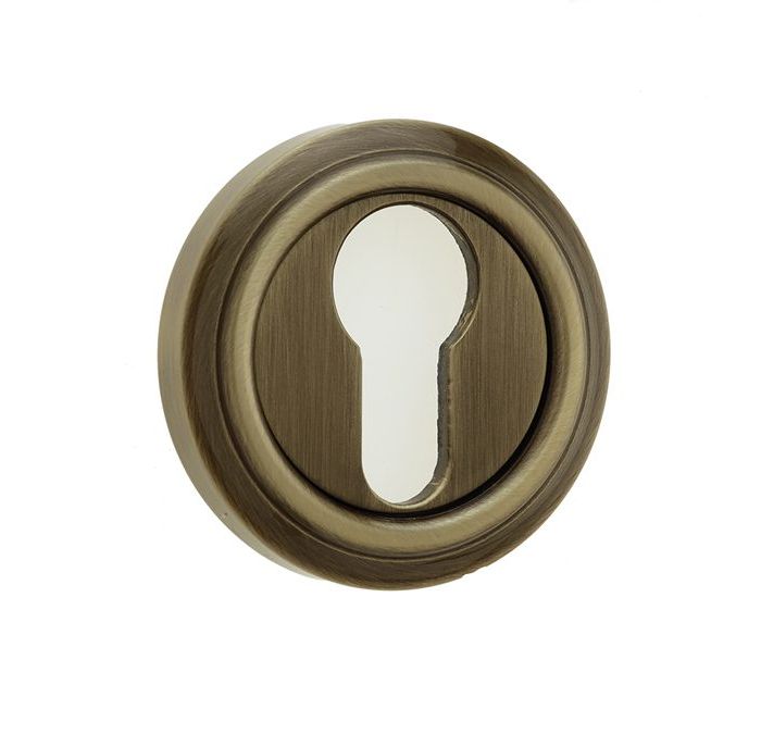Frelan Hardware Parisian Euro Profile Escutcheon, Antique Bronze
