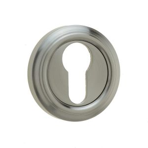 Frelan Hardware Parisian Euro Profile Escutcheon, Satin Nickel