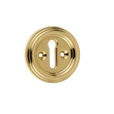 Frelan Hardware Parisian Standard Profile Escutcheon, Polished Brass