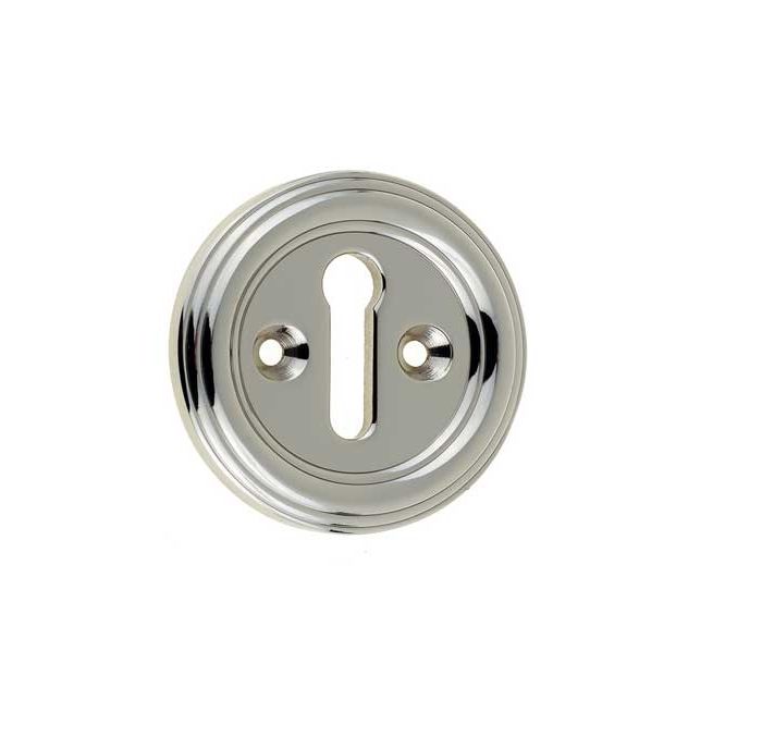 Frelan Hardware Parisian Standard Profile Escutcheon, Polished Nickel