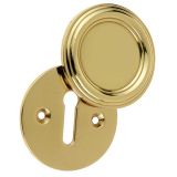 Frelan Hardware Parisian Covered Standard Profile Escutcheon, Polished Brass