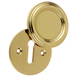 Frelan Hardware Parisian Covered Standard Profile Escutcheon, Polished Brass