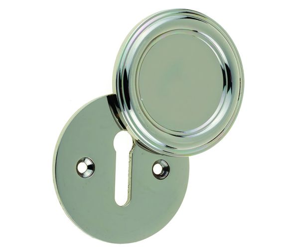 Frelan Hardware Parisian Covered Standard Profile Escutcheon, Polished Nickel