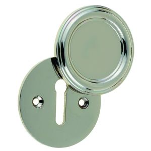 Frelan Hardware Parisian Covered Standard Profile Escutcheon, Polished Nickel