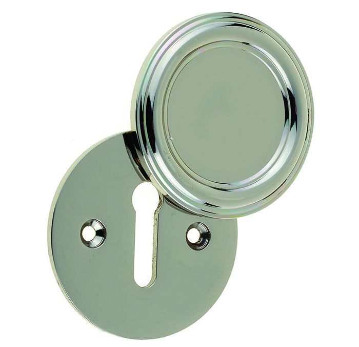 Frelan Hardware Parisian Covered Standard Profile Escutcheon, Polished Nickel