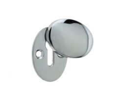 Frelan Hardware Standard Profile Oval Covered Escutcheon, Polished Chrome