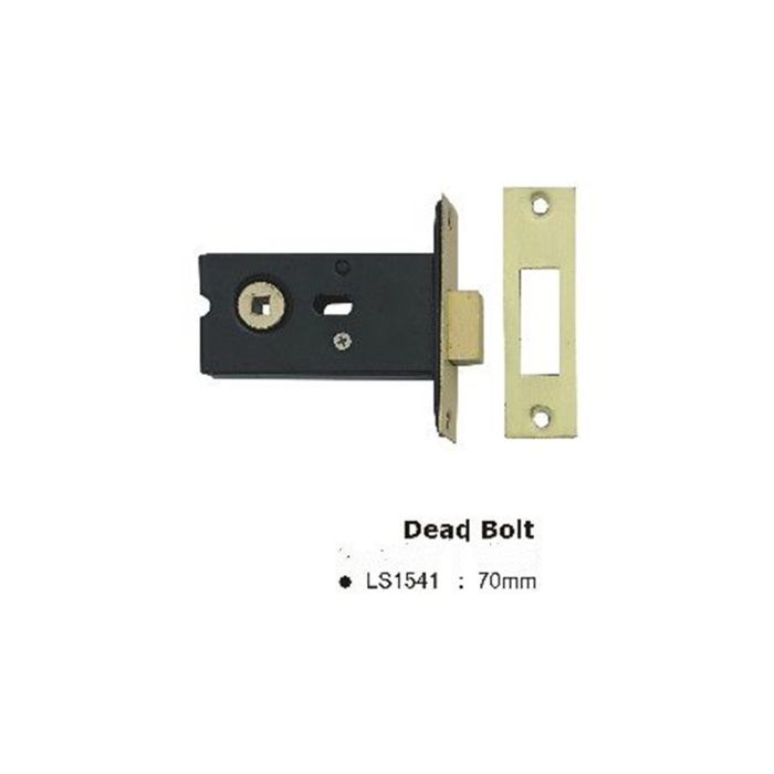 Door Deadbolt – 70mm – Electro Brassed Finish