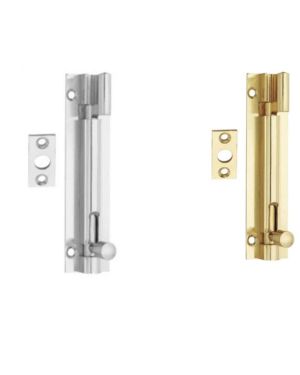 Necked Barrel Bolt – 100x38mm – Polished Brass