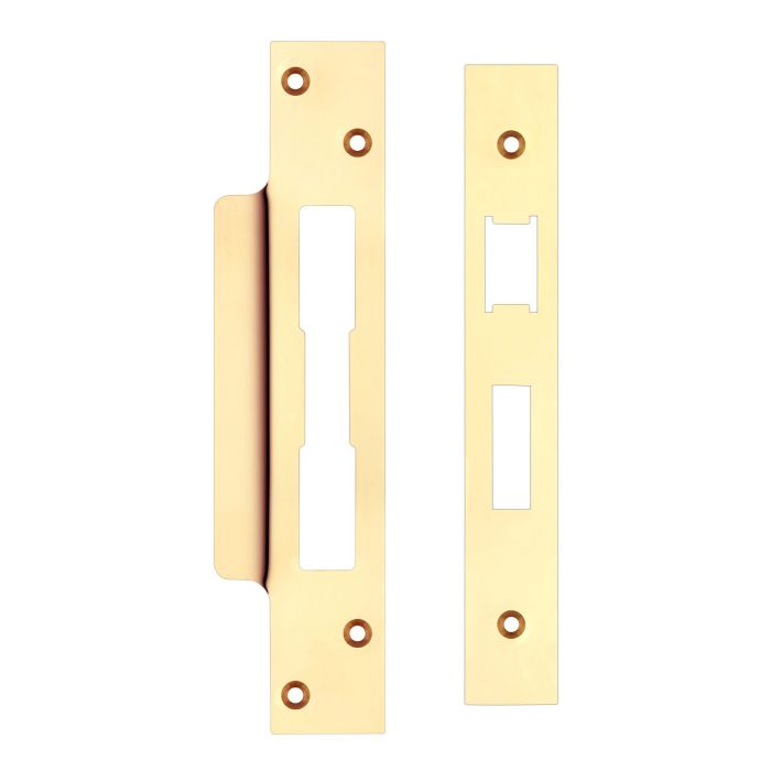 Zoo Hardware Face Plate And Strike Plate Accessory Pack, Powder Coated Black
