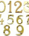 Door Numbers (0-9) – 75mm – Polished Brass Finish