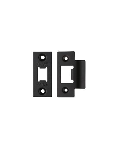 Zoo Hardware Face Plate And Strike Plate Accessory Pack, Powder Coated Black