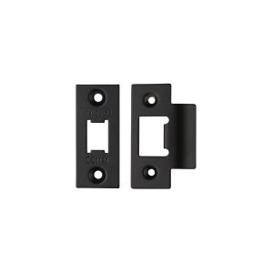 Zoo Hardware Face Plate And Strike Plate Accessory Pack, Powder Coated Black