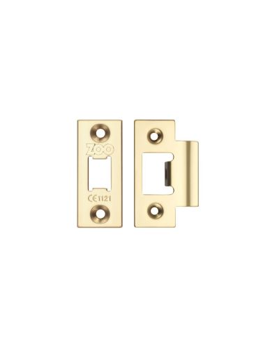 Zoo Hardware Face Plate And Strike Plate Accessory Pack, PVD Stainless Brass