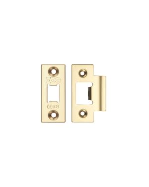 Zoo Hardware Face Plate And Strike Plate Accessory Pack, PVD Stainless Brass