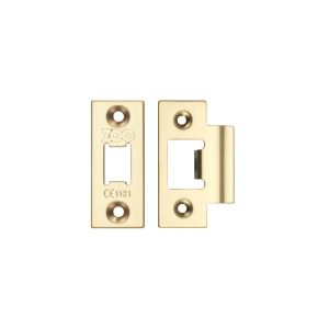 Zoo Hardware Face Plate And Strike Plate Accessory Pack, PVD Stainless Brass