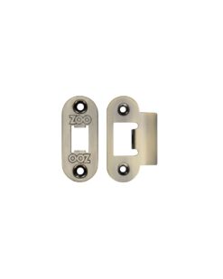 Zoo Hardware Radius Edge Face Plate And Strike Plate Accessory Pack, PVD Stainless Brass