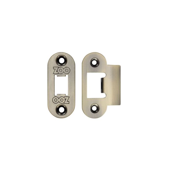 Zoo Hardware Radius Edge Face Plate And Strike Plate Accessory Pack, Florentine Bronze