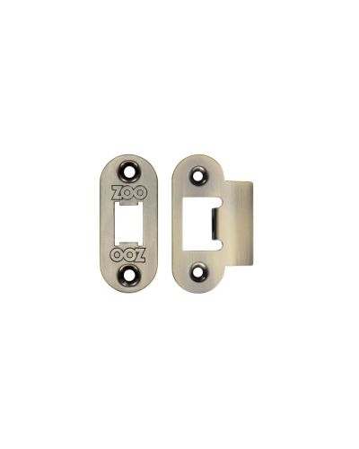 Zoo Hardware Radius Edge Face Plate And Strike Plate Accessory Pack, Powder Coated Black