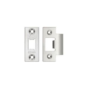 Zoo Hardware Face Plate And Strike Plate Accessory Pack, Satin Stainless Steel