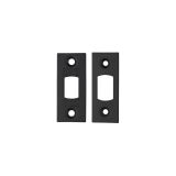 Zoo Hardware Face Plate And Strike Plate Accessory Pack, Powder Coated Black