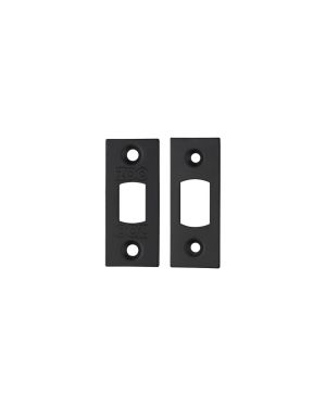 Zoo Hardware Face Plate And Strike Plate Accessory Pack, Powder Coated Black